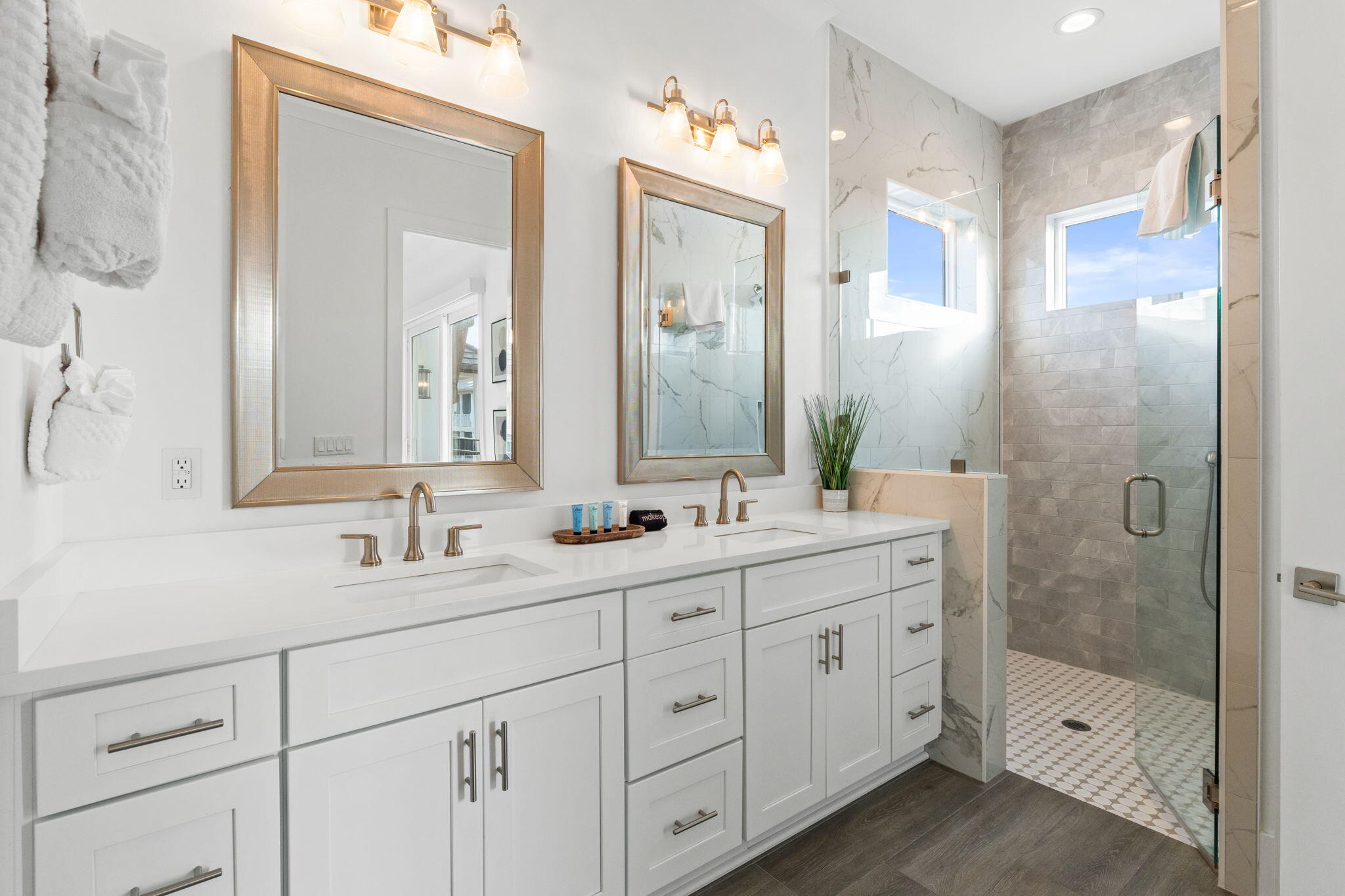 17 Penny Lane Santa Rosa Beach, FL 32459 - Photo 38 of 91 a bathroom with double sink and a mirror