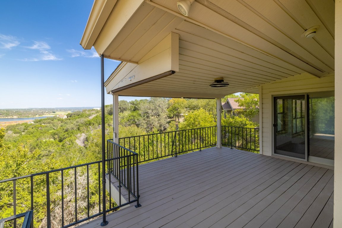 313 Kendall Road Spicewood, TX 78669 - Photo 28 of 34 a view of a balcony with lake view
