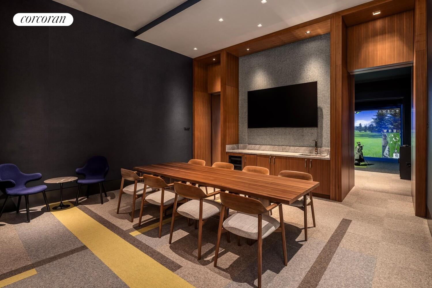 50 West 66th Street, Unit 4A Manhattan, NY 10023 - Photo 20 of 33 a living room with furniture and a flat screen tv