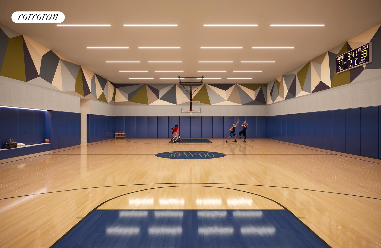 50 West 66th Street, Unit 4A Manhattan, NY 10023 - Photo 26 of 33 a view of a indoor basketball court