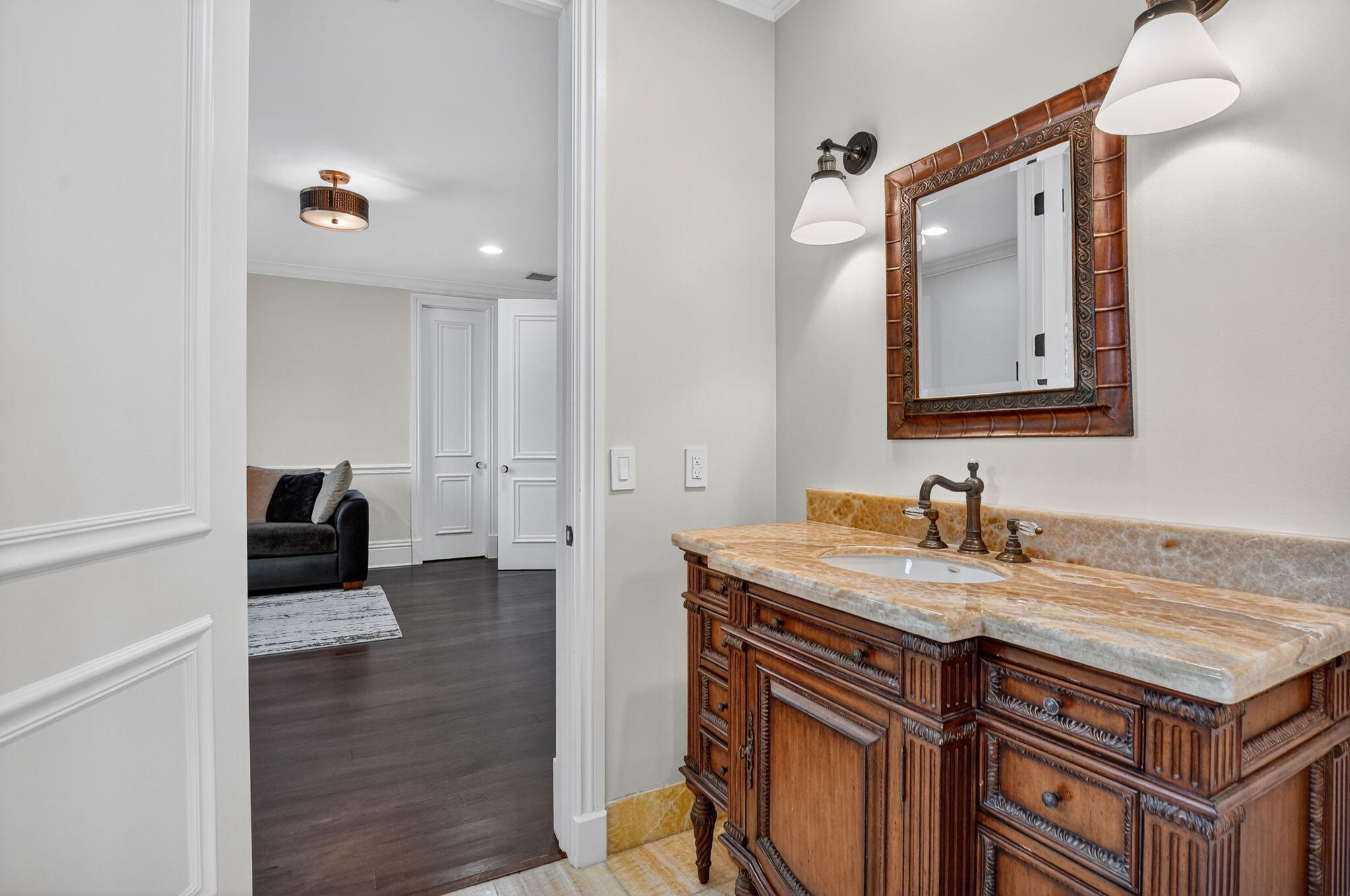 377 East Coconut Palm Road Boca Raton, FL 33432 - Photo 64 of 113 a bathroom with a sink vanity and a mirror