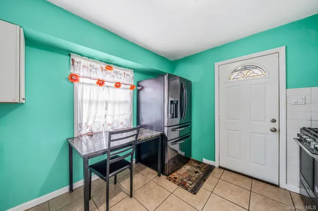 a workspace with furniture and a window