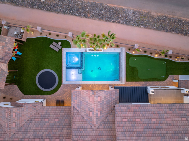 4871 South Homestead Way Washington, UT 84780 - Photo 143 of 151 Aerial view of a pool
