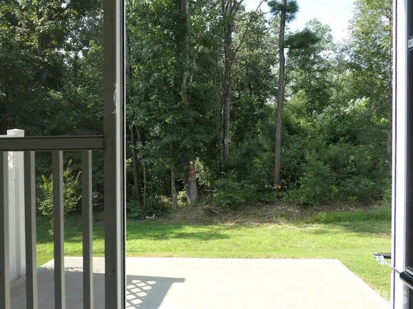 a view of backyard from window