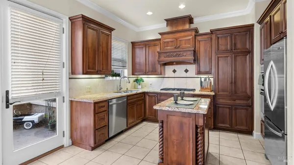 a view of a building along the street