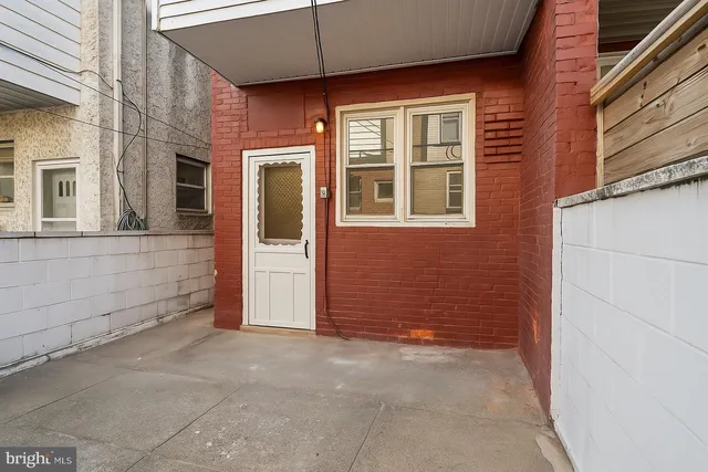 a view of front door of house