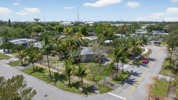 an aerial view of multiple house