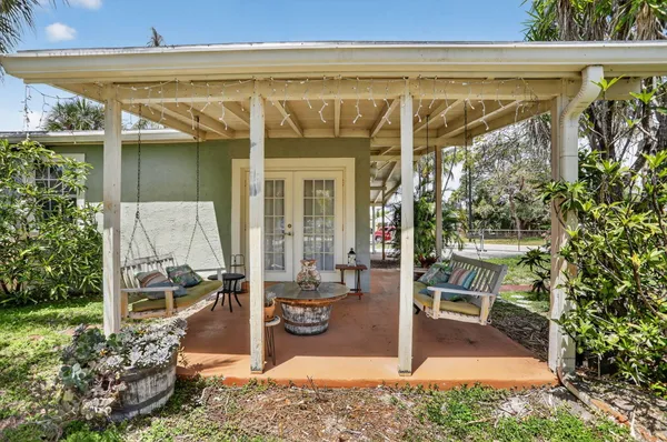 a view of a park with tree s