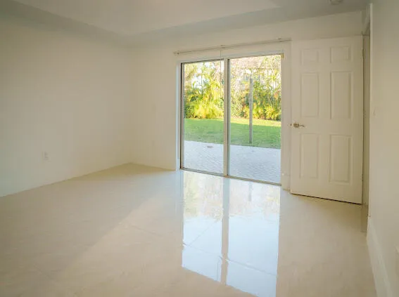 a bathroom with a shower and a toilet