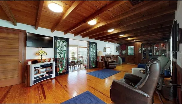 a bedroom with a bed and a walk in closet