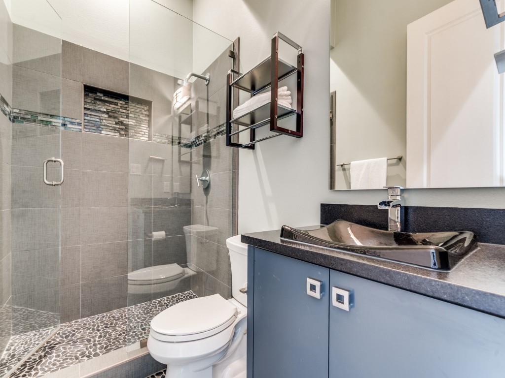 7912 Hanover Street Dallas, TX 75225 - Photo 13 of 25 Bathroom with vanity and a stall shower