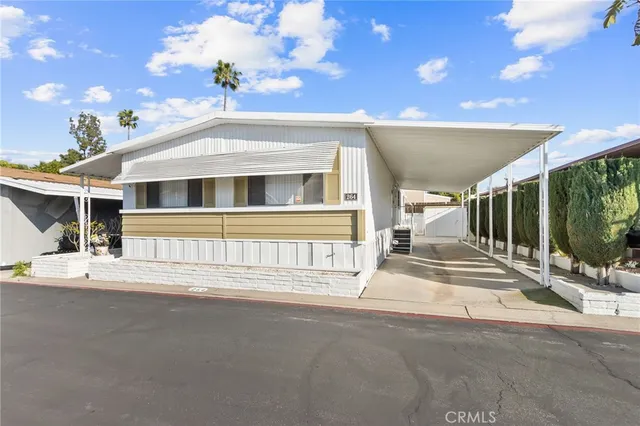 a view of a playground with a patio
