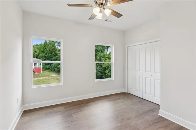 an empty room with a window