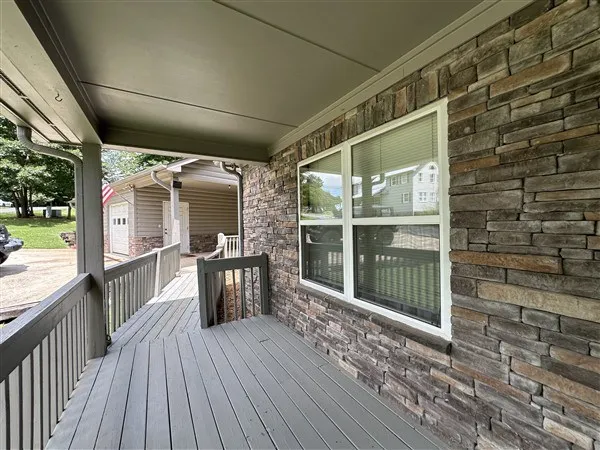 a view of a house with a balcony