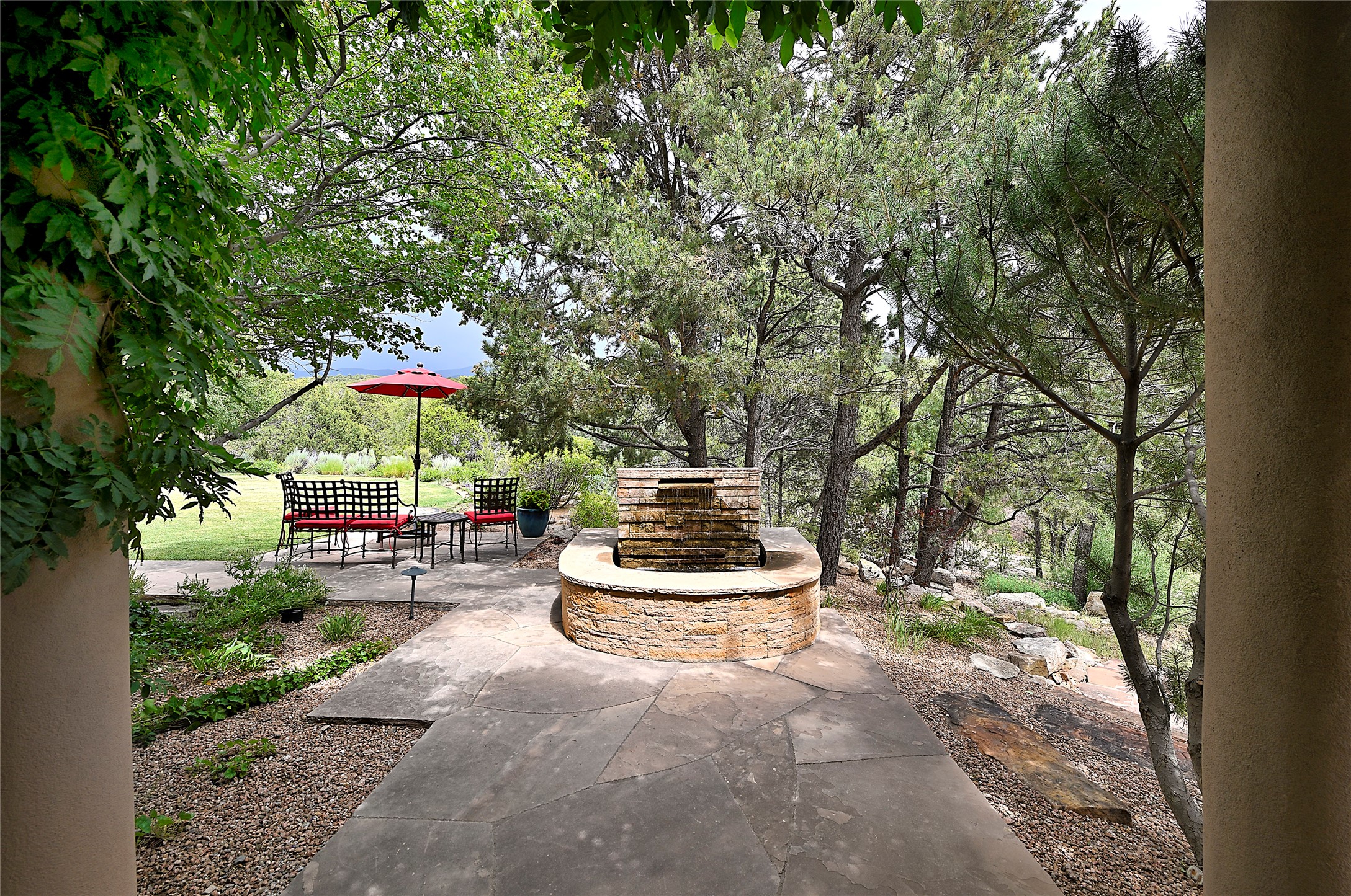 409 Brownell-Howland Road Santa Fe, NM 87501 - Photo 32 of 66 Water Feature off Rear Patio
