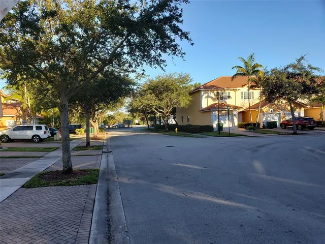 a view of a street with a building and a street view