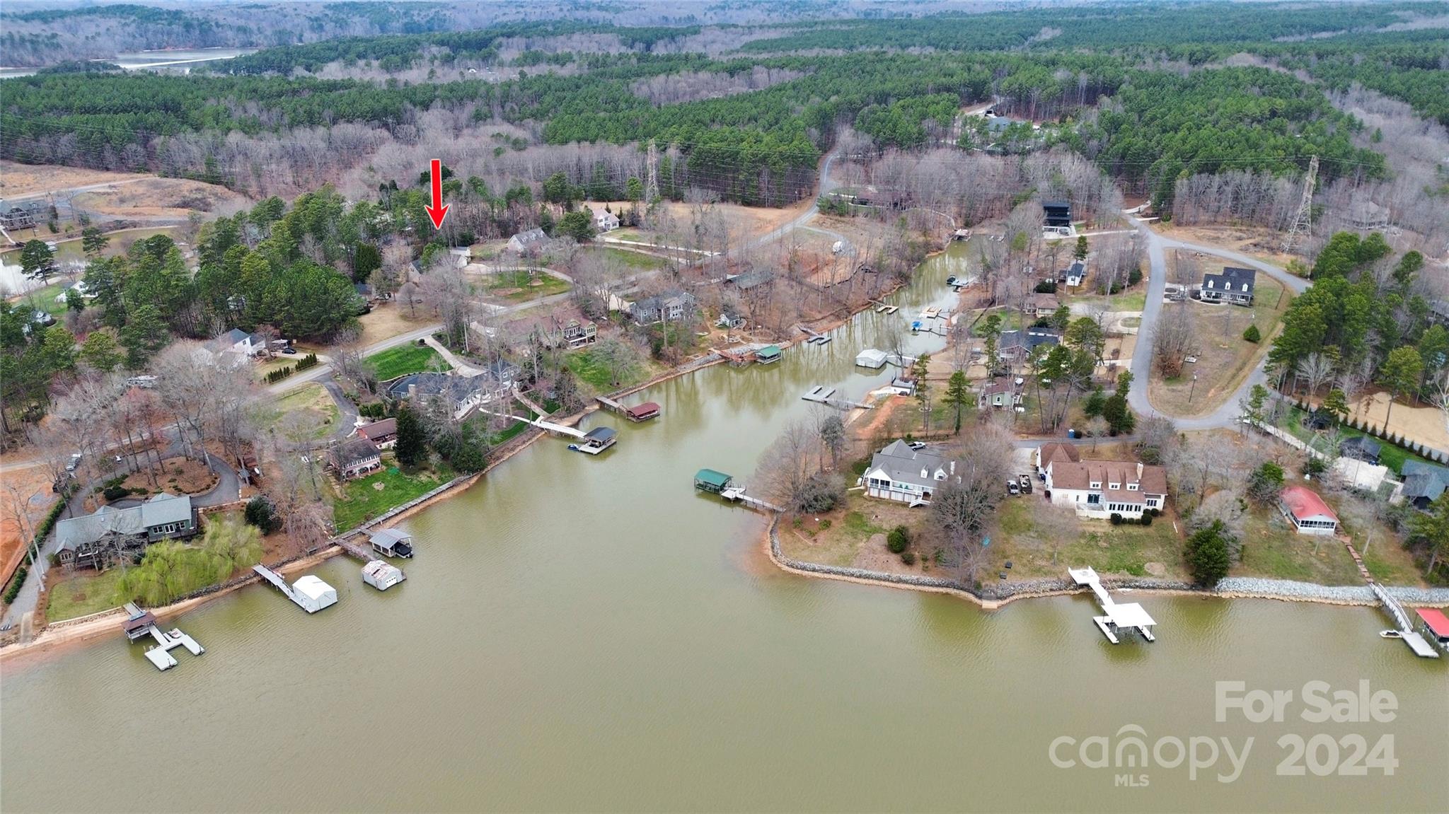 218 Stillwater Road Troutman, NC 28166 - Photo 41 of 43 an aerial view of a house with a lake view