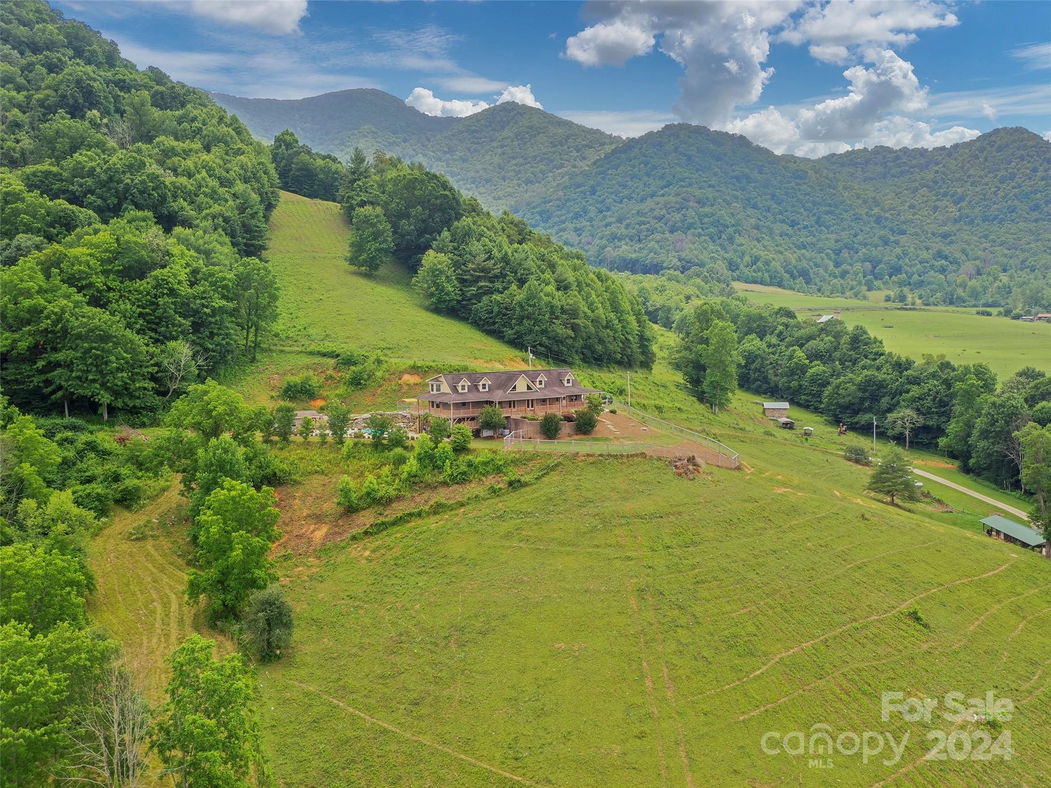 317 Camp Branch Road Clyde, NC 28721 - Photo 22 of 47 a view of a big yard with green space