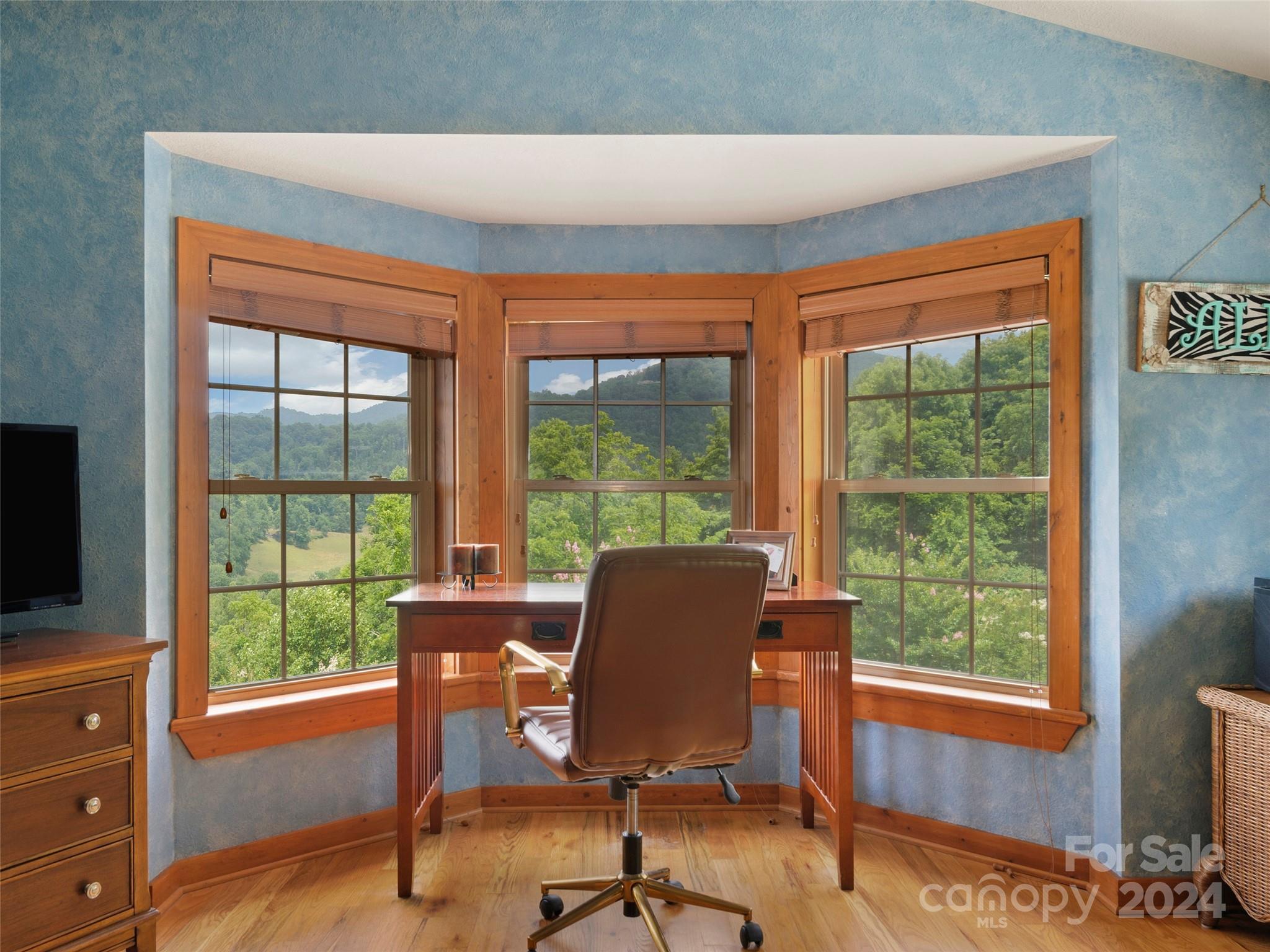 317 Camp Branch Road Clyde, NC 28721 - Photo 10 of 47 a workspace with furniture and a window