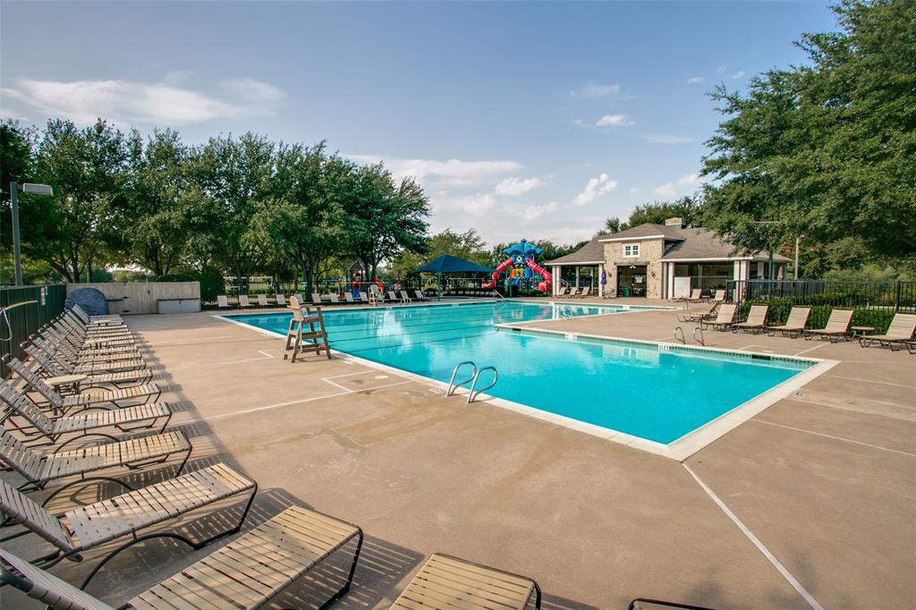 1318 Rio Grande Drive Allen, TX 75013 - Photo 37 of 38 a swimming pool with outdoor seating and yard