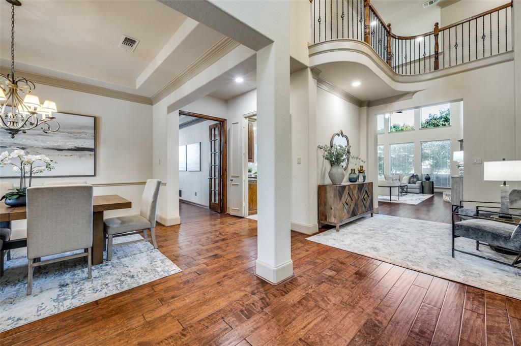 1318 Rio Grande Drive Allen, TX 75013 - Photo 5 of 38 a view of a livingroom with furniture and hardwood floor