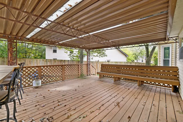 a view of a roof deck