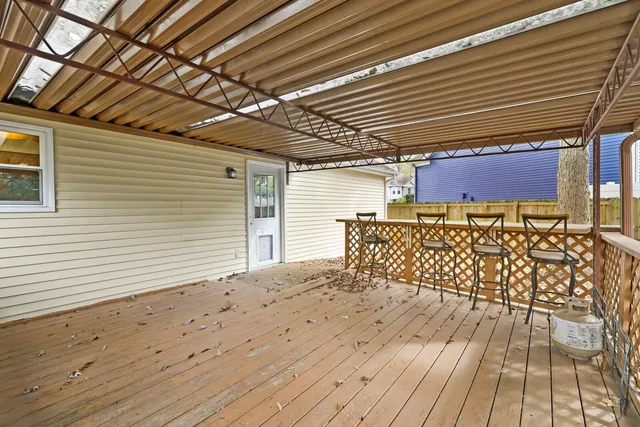 a view of a roof deck