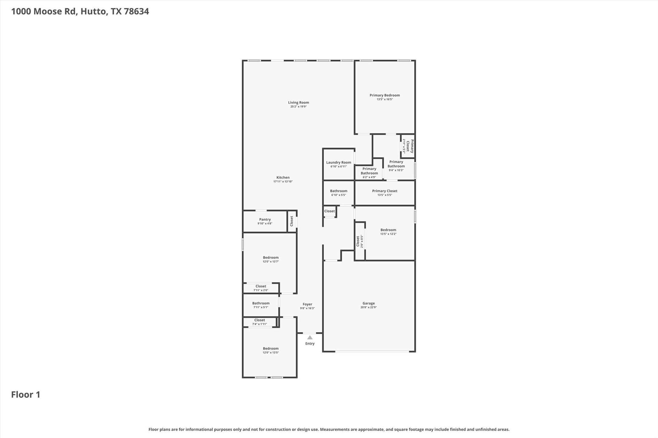 1000 Moose Road Hutto, TX 78634 - Photo 27 of 29 a picture of floor plan