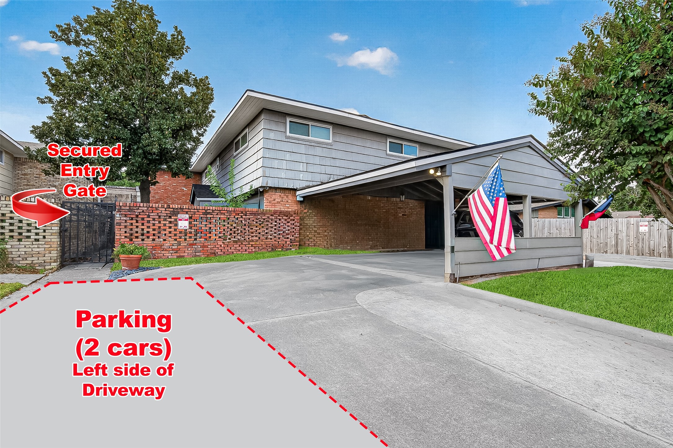 4727 Merwin Street, Unit A Houston, TX 77027 - Photo 10 of 45 2 reserved uncovered parking spaces assigned for unit A