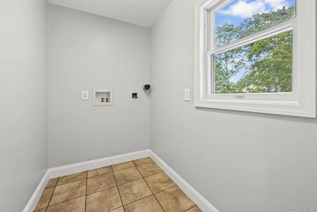 a view of a small space with window