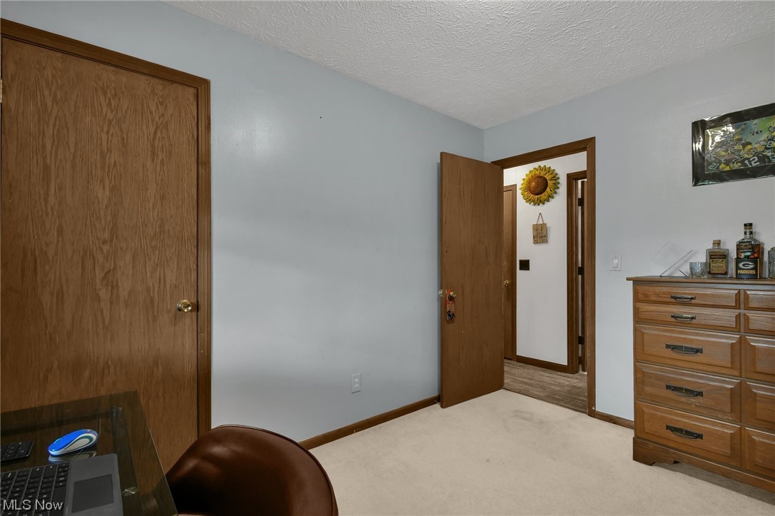 681 Rocky Point Road Fleming, OH 45729 - Photo 18 of 33 Living area with light carpet and a textured ceiling