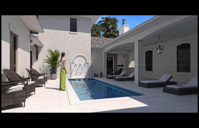 a view of living room kitchen with furniture and floor to ceiling window