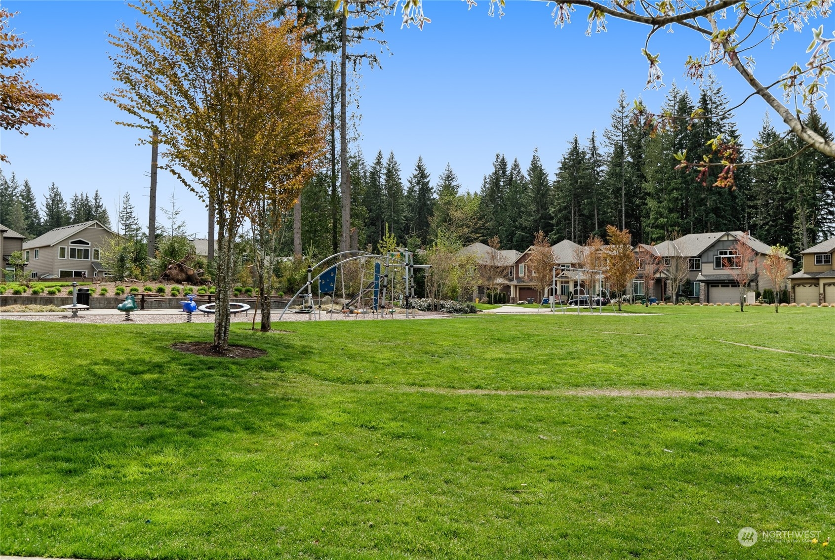 10719 Elliston Way Northeast Redmond, WA 98053 - Photo 36 of 39 a view of yard with house and trees in the background
