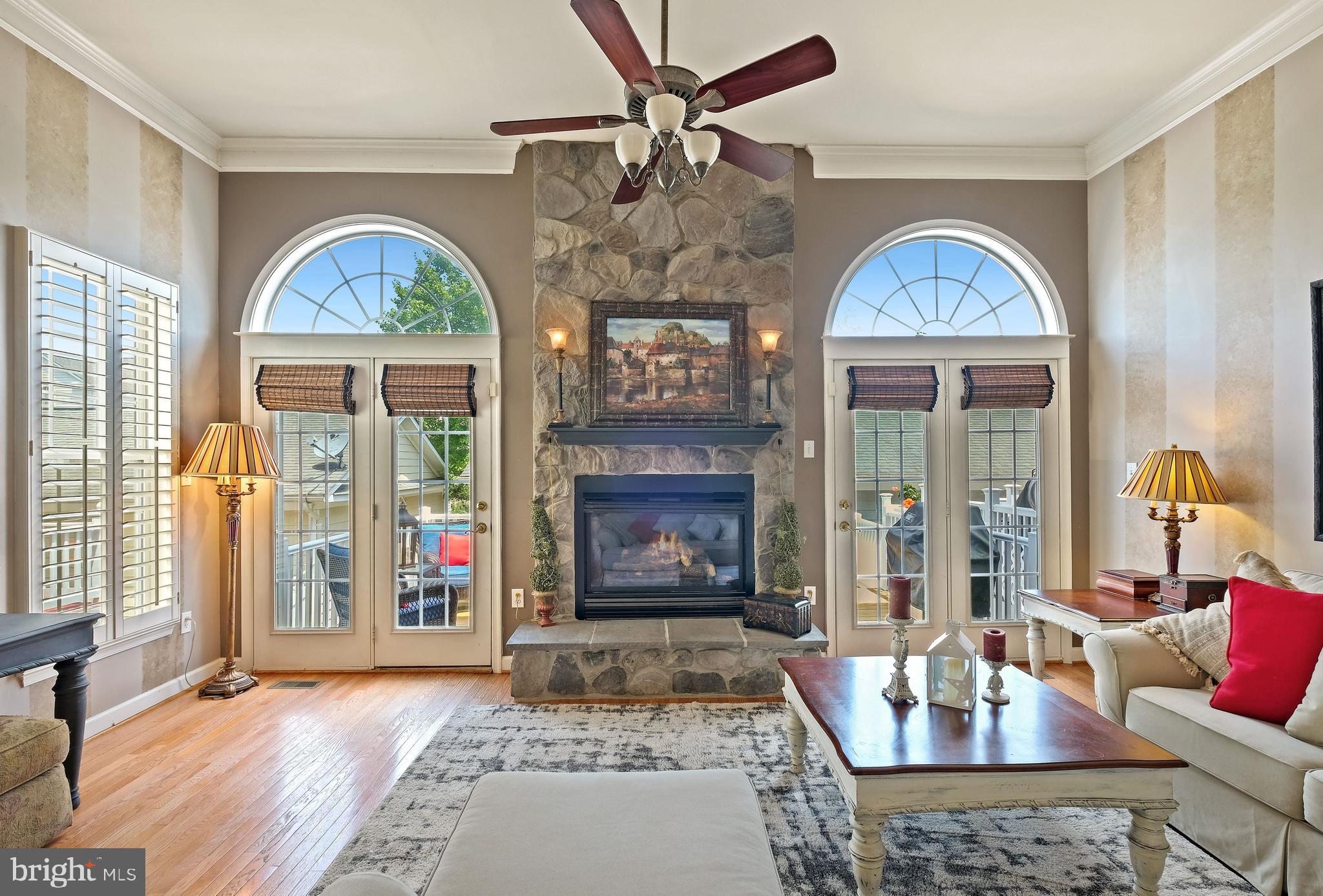 8826 Lew Wallace Road Frederick, MD 21704 - Photo 15 of 33 Gas stone fireplace & accent paint