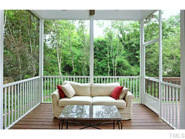 2306 Bedford Avenue Raleigh, NC 27607 - Photo 15 of 17 Enter this wonderful outdoor room from french doors - you can open the kitchen up to this space for great entertaining. Ceiling fan and deck access. Porch