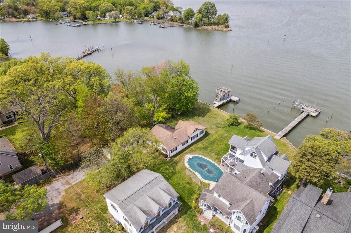 4801 Avery Road Shady Side, MD 20764 - Photo 8 of 25 an aerial view of a house with a lake view