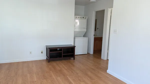 an empty room with a window