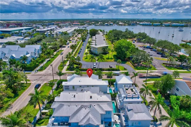 an aerial view of multiple house