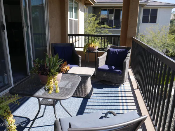 a front view of a house with balcony