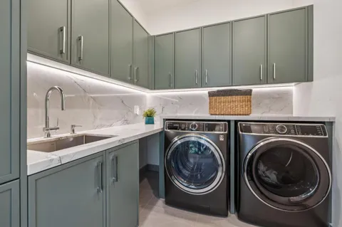 a close view of utility room with sink