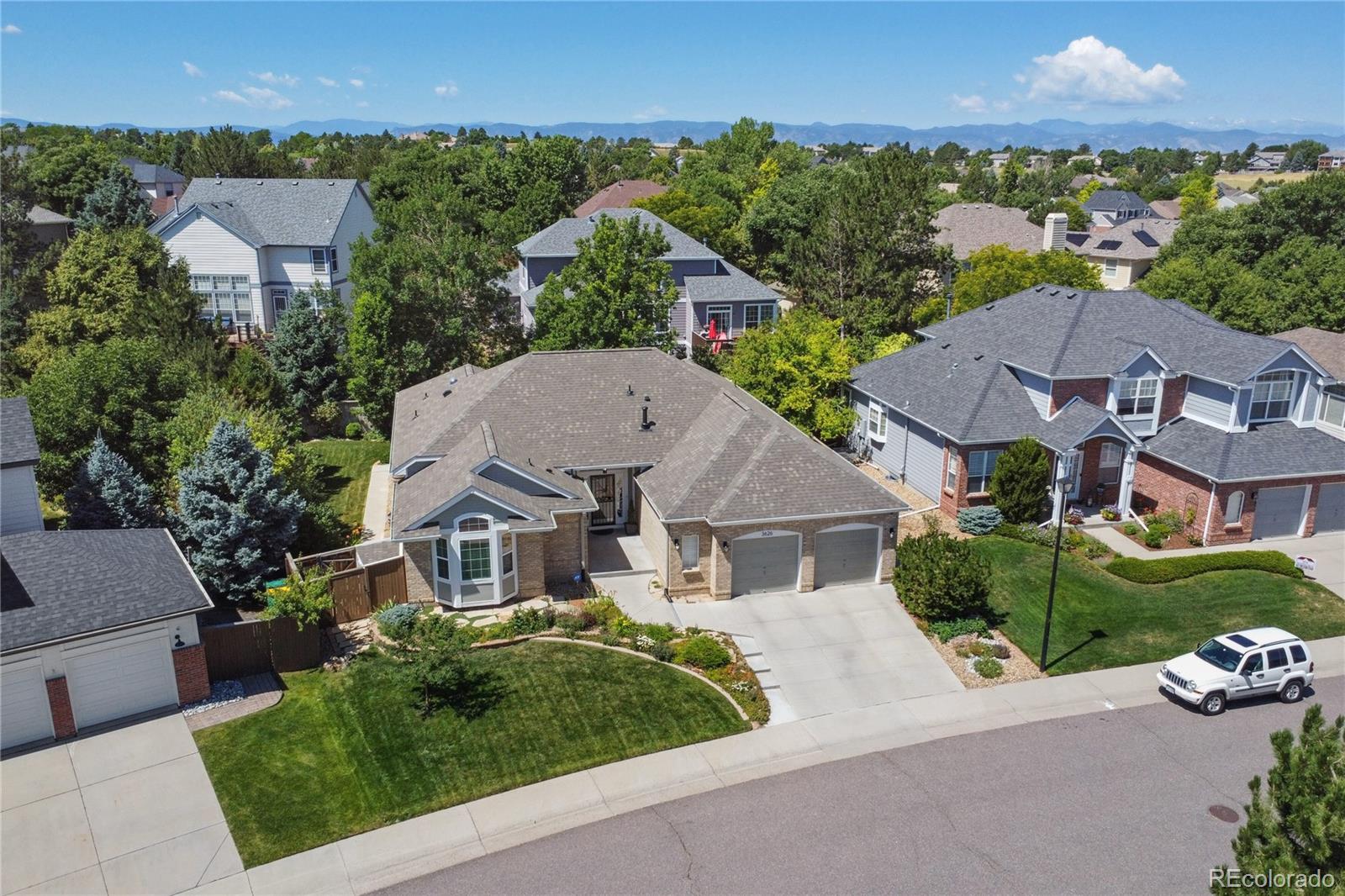 3626 Pointer Way Highlands Ranch, CO 80126 - Photo 31 of 33 an aerial view of a house