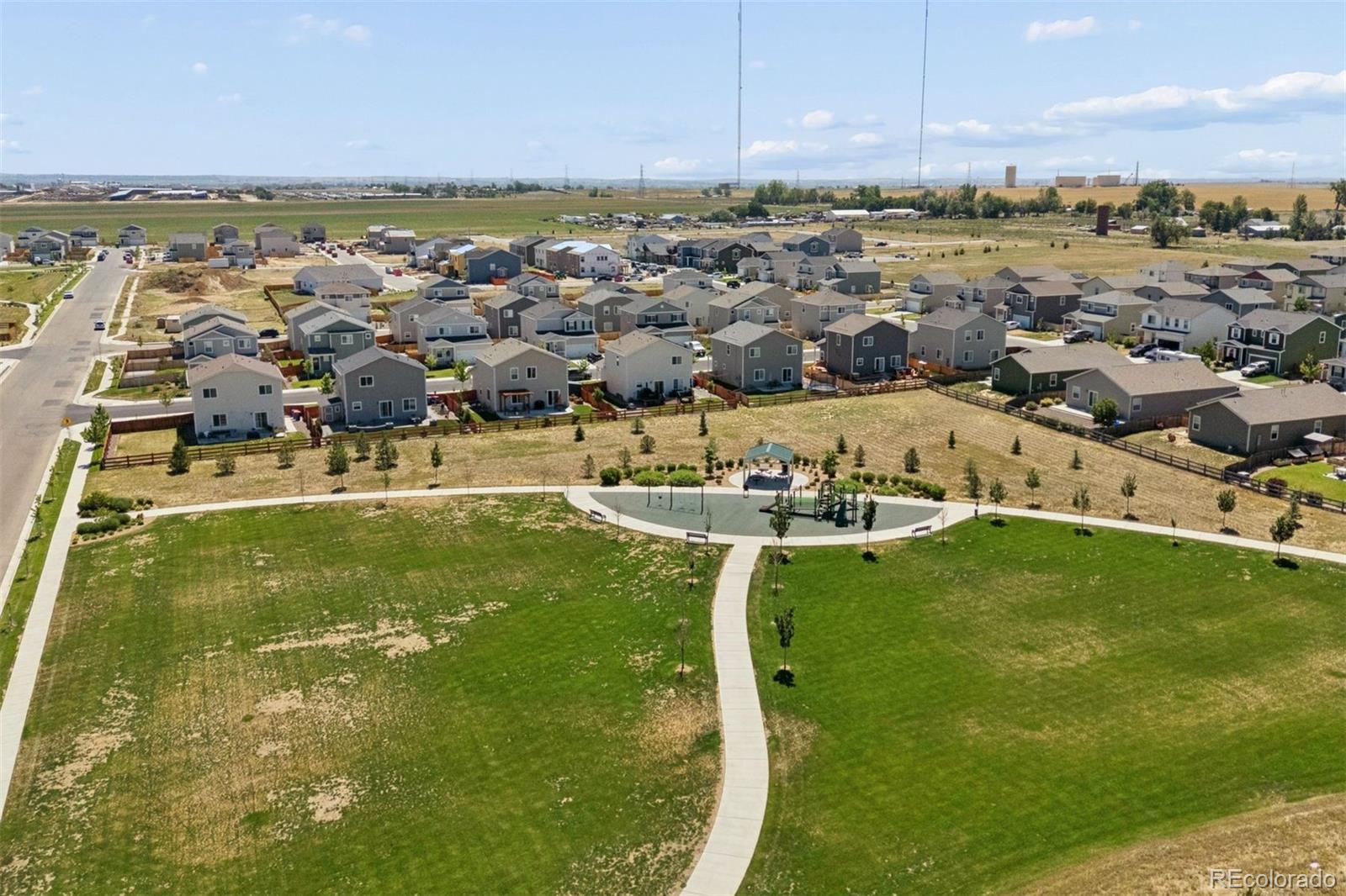 7307 Animas Avenue Frederick, CO 80530 - Photo 46 of 49 an aerial view of residential houses with outdoor space