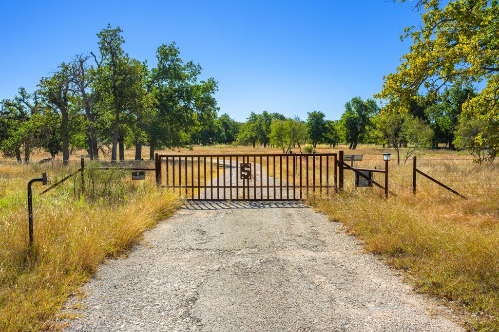 28 Ruger Road Fredericksburg, TX 78624 - Photo 38 of 43 a view of backyard with swimming pool and trees in the background
