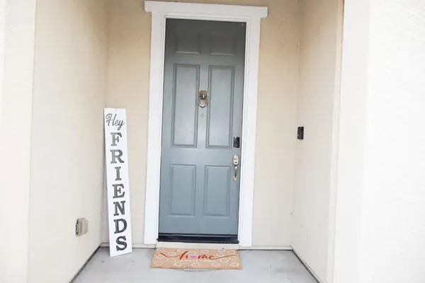 a view of front door of a house
