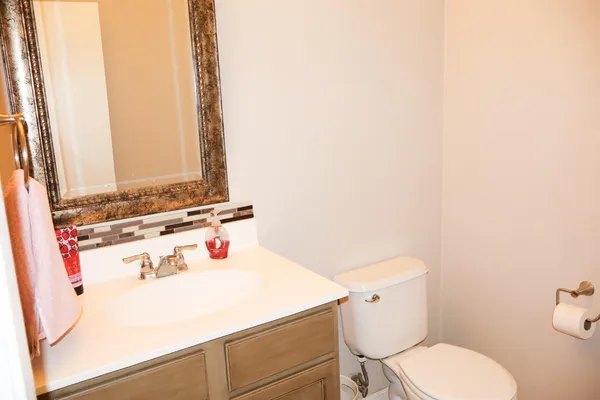 a bathroom with a sink and a toilet