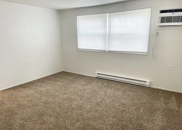 an empty room with a window