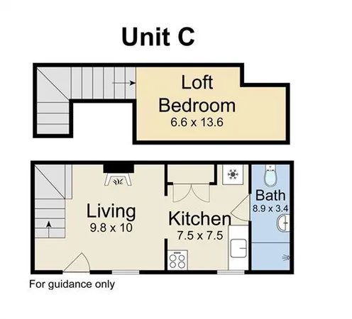$1,000 | 732 Burgundy Street, Unit C, New Orleans, LA 70116