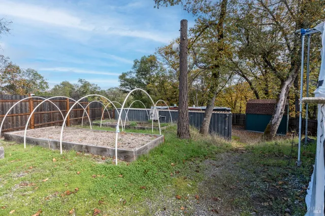 a view of a backyard