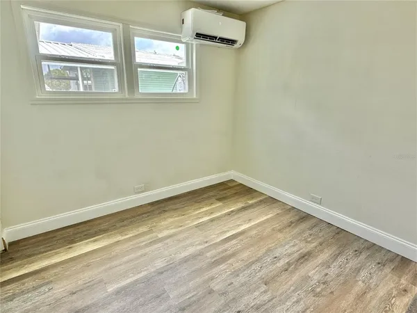 a view of a room with rack on the wall