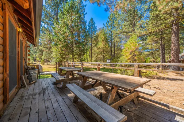 a view of a balcony with chairs
